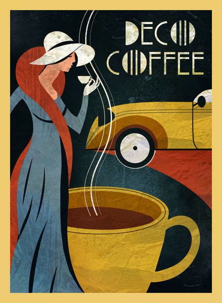 Click to buy this poster now: "Café Art Deco II" Graphics/Illustration art prints and ...