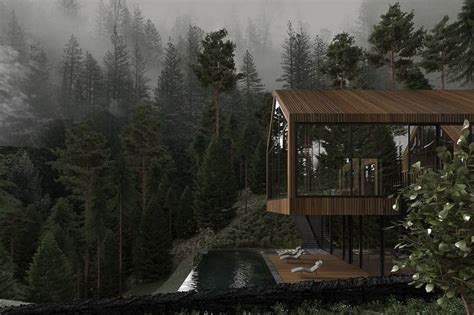 Forest House By U Style Forest House House In Nature Dark House