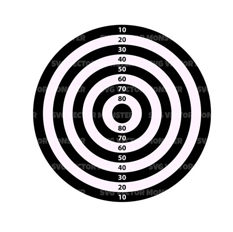 Target Numbers Svg Bullseye Svg Vector Cut File For Cricut Etsy