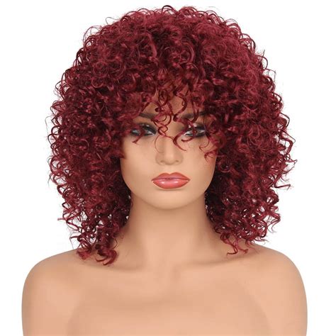 〖follure〗synthetic Curly Hair Wigs Woman Short Kinky Hair Jet Black Heat Resistance Fiber