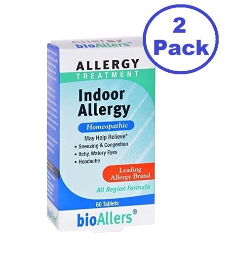 Bioallers Mold Yeast And Dust Indoor Allergy Treatment 60 Tablets 2 Pack