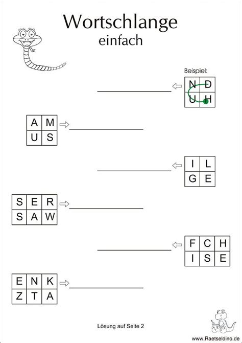 Kinder unterstützt das heranwachsen glücklicher kinder mit einzigartigen produkten und erlebnissen, indem sie momente der freude schaffen und zu besonderen anlässen. Wortschlange für Kinder - einfach | Lesen lernen ...