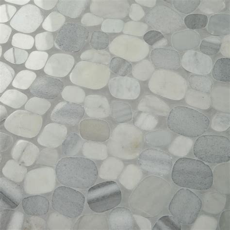 Daltile Stone Decor Shadow 12 In X 12 In X 10 Mm Marble Pebble Mosaic