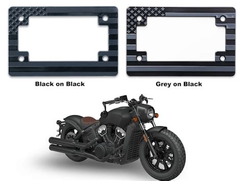 American Flag Patriotic Motorcycle License Plate Frame Tag Etsy
