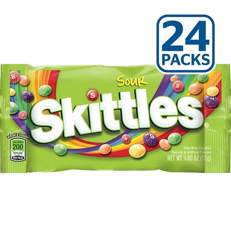 Skittles Sour Candy 180 Oz 24 Ct Contarmarket