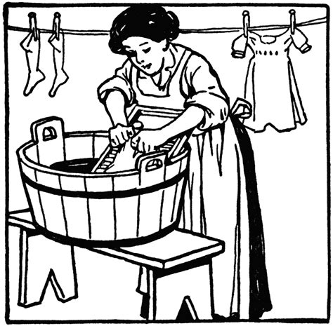 Washing Clothes By Hand Clip Art