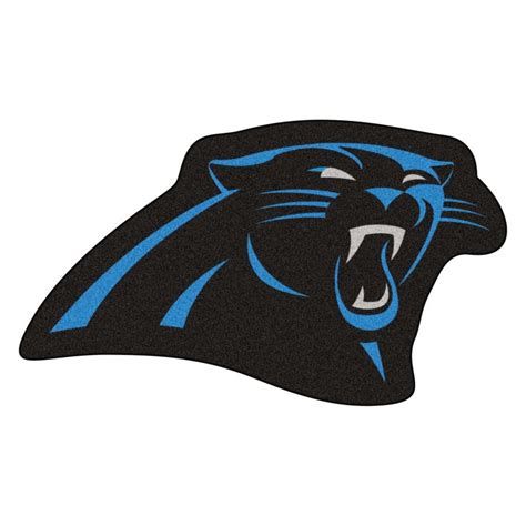 36 X 21 Black And Blue Nfl Carolina Panthers Mascot Logo Area Rug