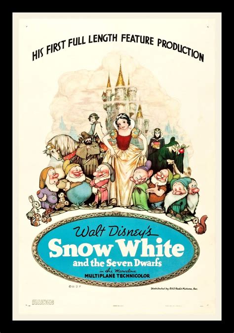 Snow White And The 7 Seven Dwarfs 👑 1937 Cinemasterpieces Movie Poster