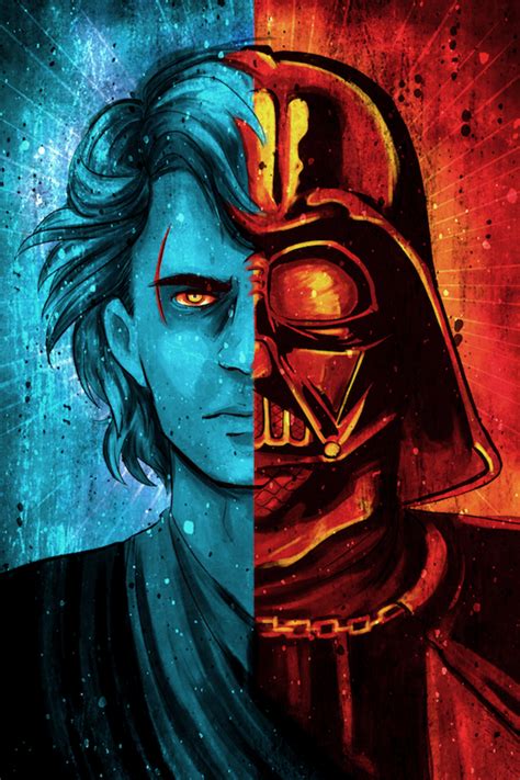 New Star Wars Split Face Poster Star Wars Painting Star Wars Poster