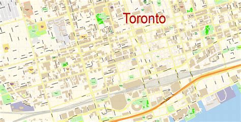 Toronto Billy Bishop City Airport Area Pdf Map Vector Canada Extra
