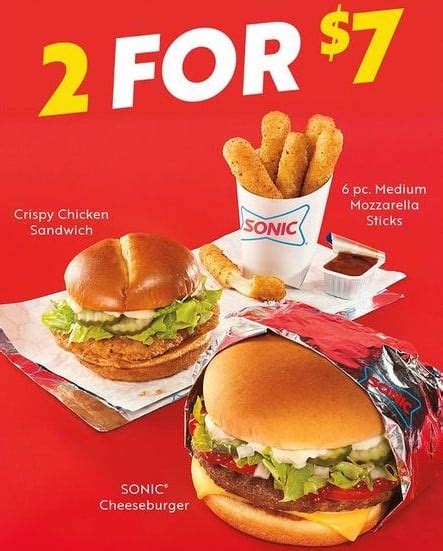 Sonic Launches New 2 For 7 Deal The Fast Food Post