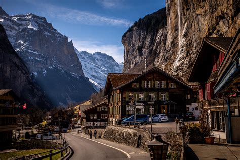 The Alpine Village Of Lauterbrunnen Switzerland Looking Lovely