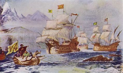 Portuguese Navigator Ferdinand Magellan Discovering The Stock Image