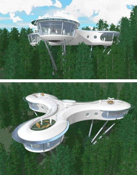 Spaceship Cool Tree Houses Futuristic Home Tree House