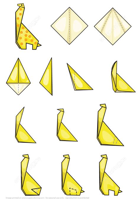 Origami Giraffe Instructions Free Printable Papercraft Templates