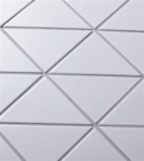 4 Zip Connection Matte White Triangle Tile For Floor Decor Ant Tile