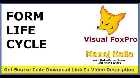 01vfp Form Life Cycle Overview Visual Foxpro Form Stage Vfp Foxpro