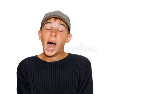 The Yawning Boy Stock Image Image Of Face Haired Isolated 3085907