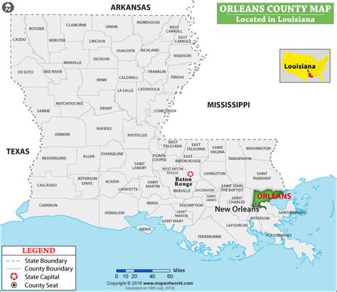 Louisiana State Map With Counties Literacy Basics