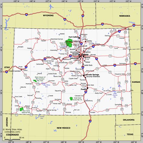 Printable Road Map Of Colorado