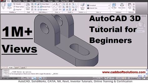 Autocad 3d Tutorial For Beginners Youtube