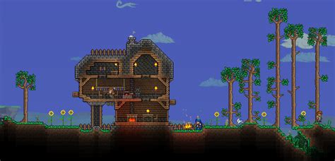(ios/android) (links in description) | terraria 1.4. Really easy to build starter house using just wood and ...