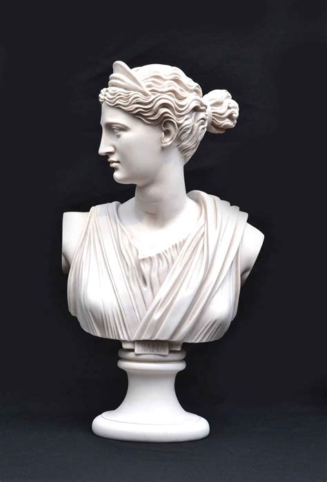 Stunning Marble Bust Of Diana ギリシャ彫刻 彫像 像
