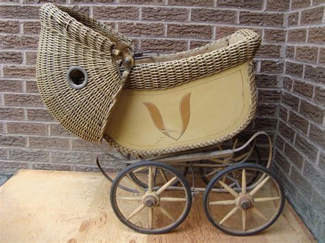 This fabulous antique wicker baby carriage is 19th century, dating 1880s to 1890s. Antique RARE Wicker Baby Carriage Buggy Pram Vintage Doll ...