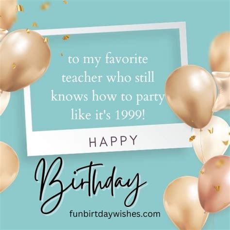 Funny Birthday Wishes For Teacher