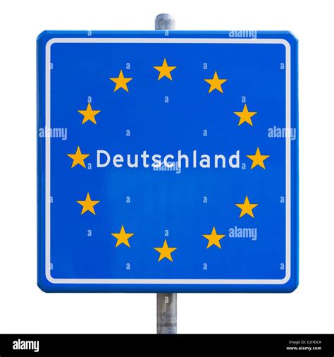 Eu European Union Border Sign For Germany Deutschland German Border