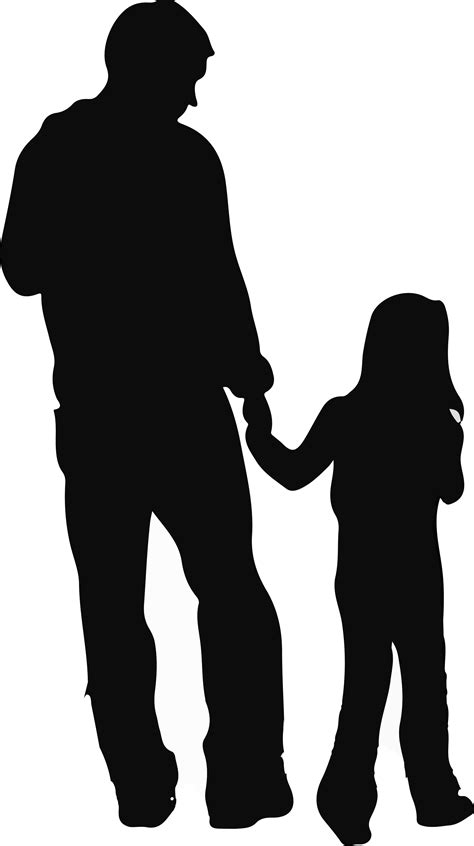 12 Father Daughter Silhouette Png In Transparent Clipart 166kb Top