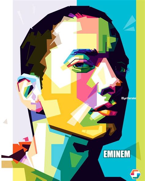Eminem In Wpap Bysyarifkuroakai Pop Art Face Wpap Art Wpap