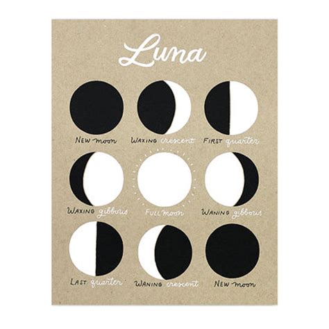 Worthwhile Luna Print Screen Printing Moon Phases Art 8x10 Print