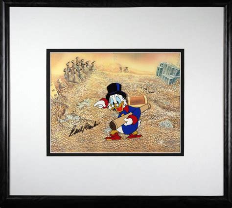 Disney Ducktales Animation Cel Of Uncle Scrooge Mcduck Signed By