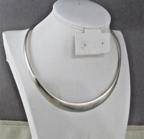 Sterling Silver 925 Solid Choker Necklace 36 Grams Made In Mexico Ebay