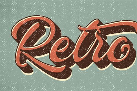 Free Retro Vintage Text Effect Psd