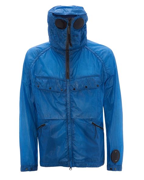 Cp Company Mens Nyber Blue Riviera Special Dyed Goggle Jacket