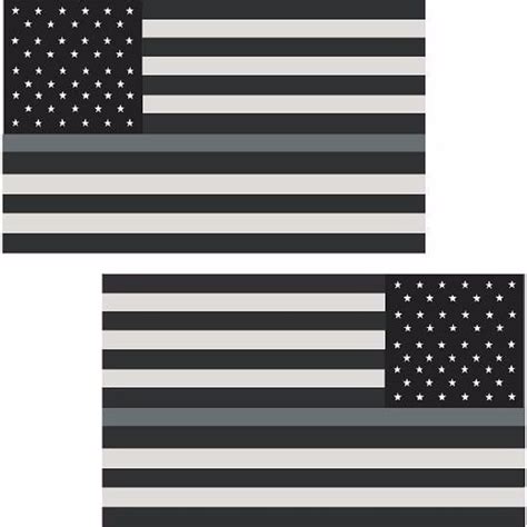 Magnet 2 8 Thin Silver Line American Subdued Flag Etsy