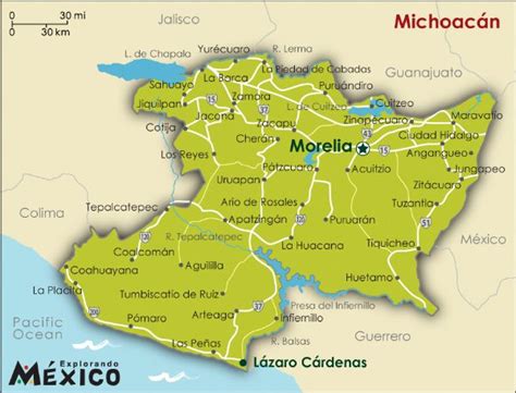 Mapa De Michoacan