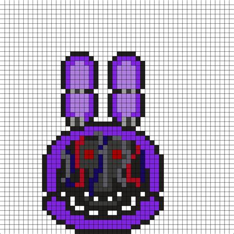 Withered Bonnie FNaF 2 Perler Bead Pattern Bead Sprites Misc Fuse