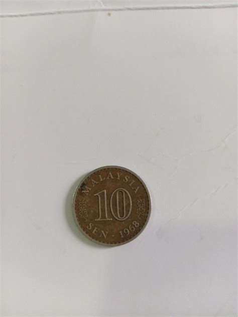 Duit Syiling 10 Sen 10 Cents Coin Malaysia 1968 Hobbies And Toys