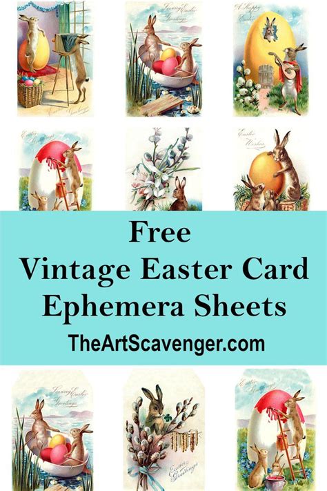 Vintage Easter Cards With The Words Free Vintage Easter Card Ephemera Sheets On Them