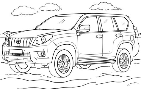 Toyota Land Cruiser Prado Coloring Page Download Print Or Color