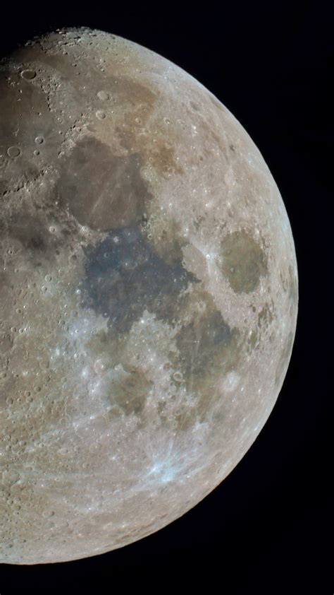 Download Wallpaper 1080x1920 Full Moon Moon Craters Night Samsung