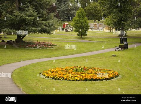 Park Open Green Spaces With Formal Display Beds For Peoples Health And