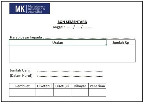 Jumlah dana kas kecil berfluktuasi seiring dengan berkembangnya aktivitas pengguna dana. Contoh SOP Pengeluaran Kas Bon
