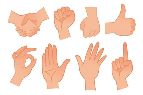 Free Vector Hand Gestures Illustration Set