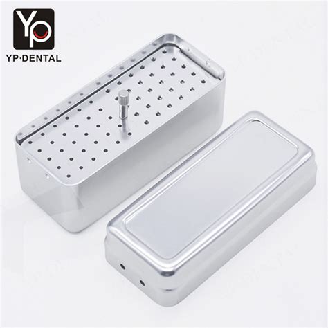 multi function 72 holes autoclave sterilizer case burs dental disinfection endo files holder box