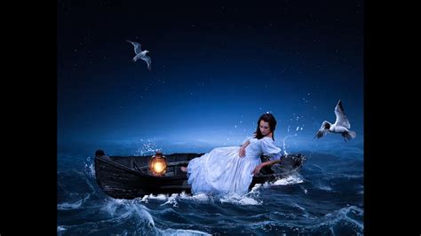 Photo Manipulation Tutorial Girl On Boat Photoshop Cc Youtube