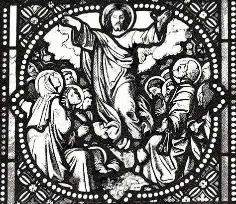 Ascension Of Jesus Catholic Coloring Page